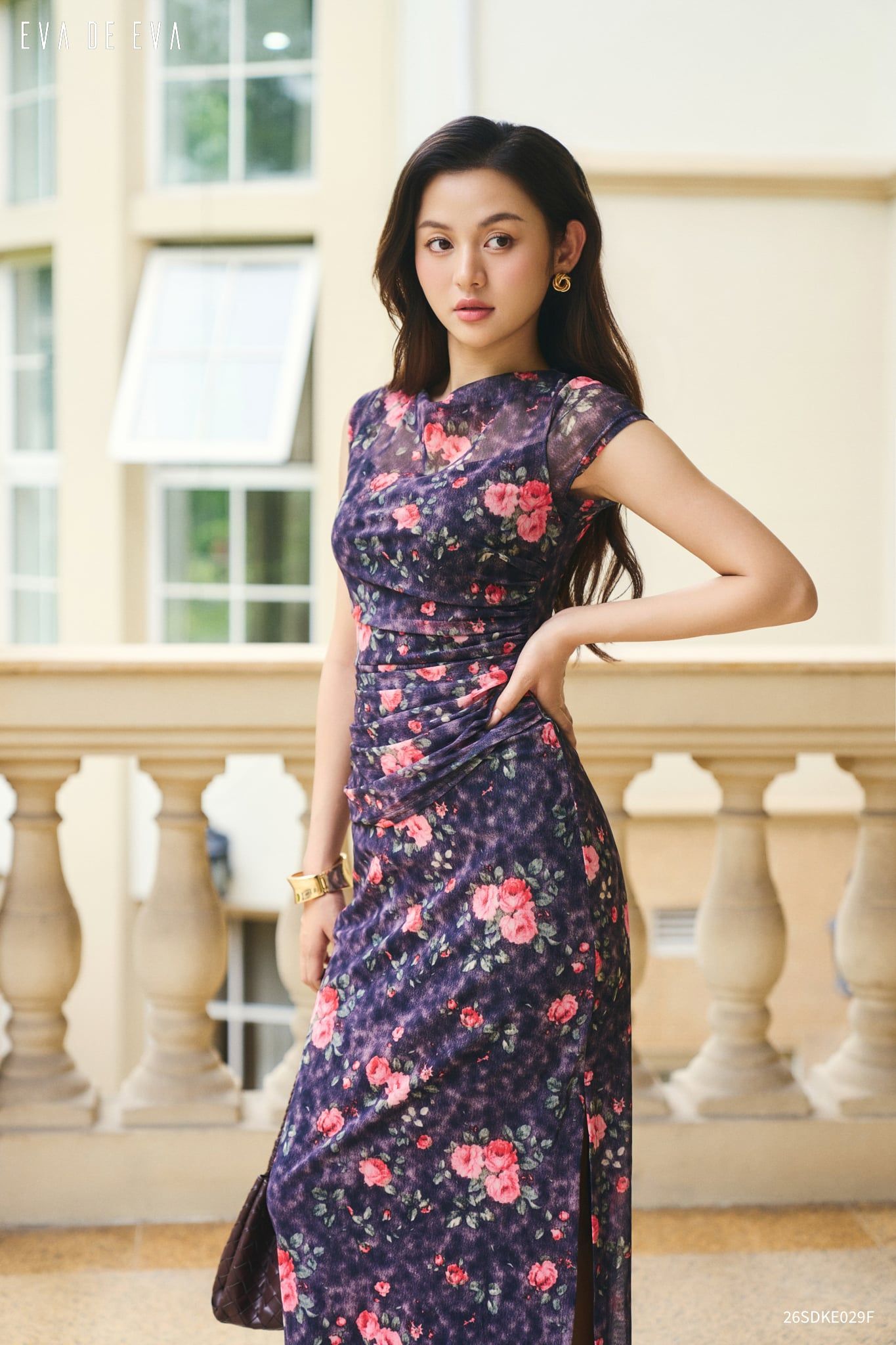  Đầm tay ngắn, Dáng ôm 26SDKE029F 
