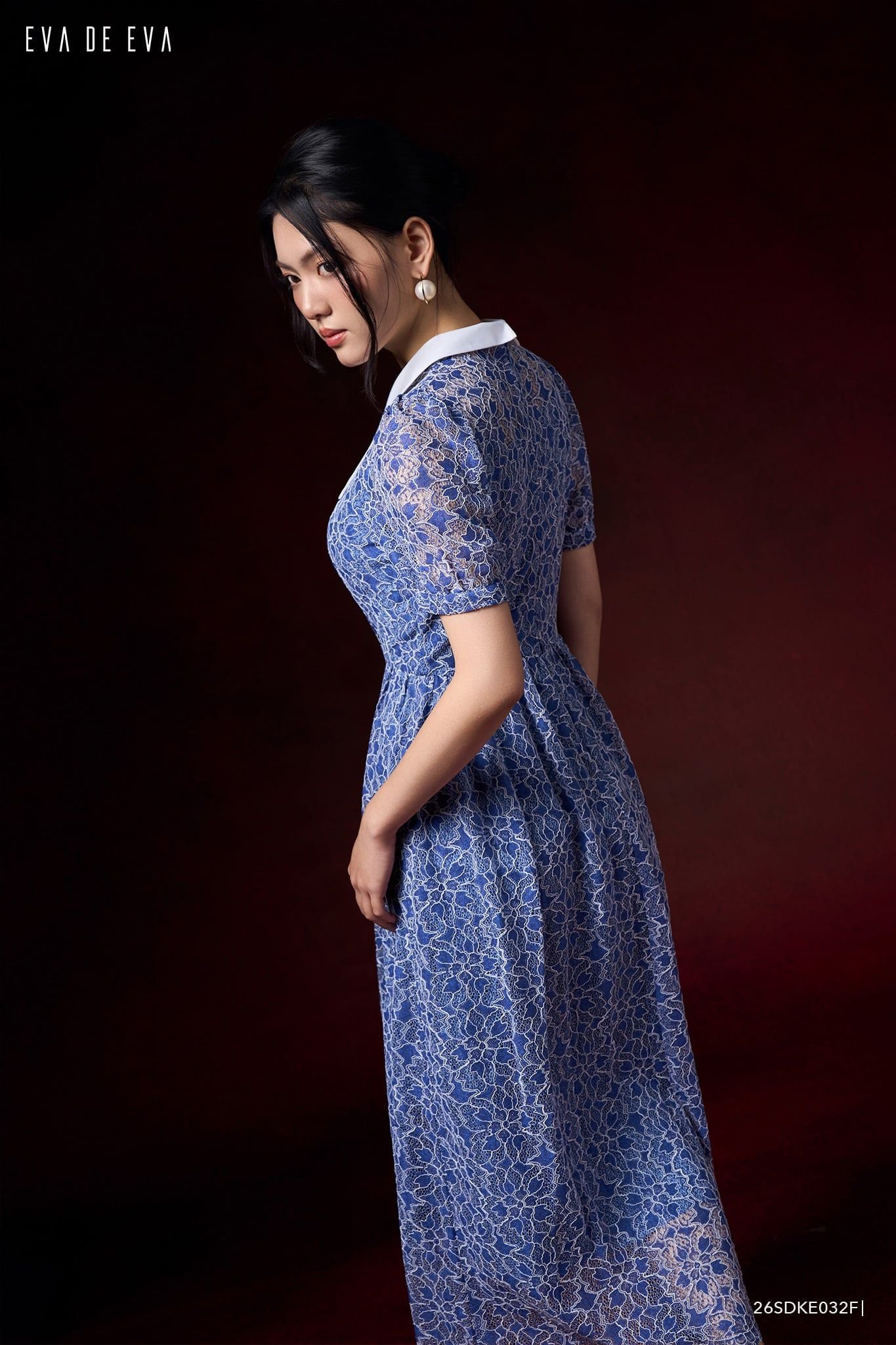  Đầm tay ngắn, Dáng thắt eo 26SDKE032F 