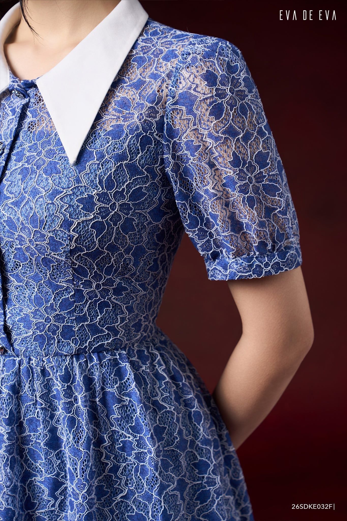  Đầm tay ngắn, Dáng thắt eo 26SDKE032F 