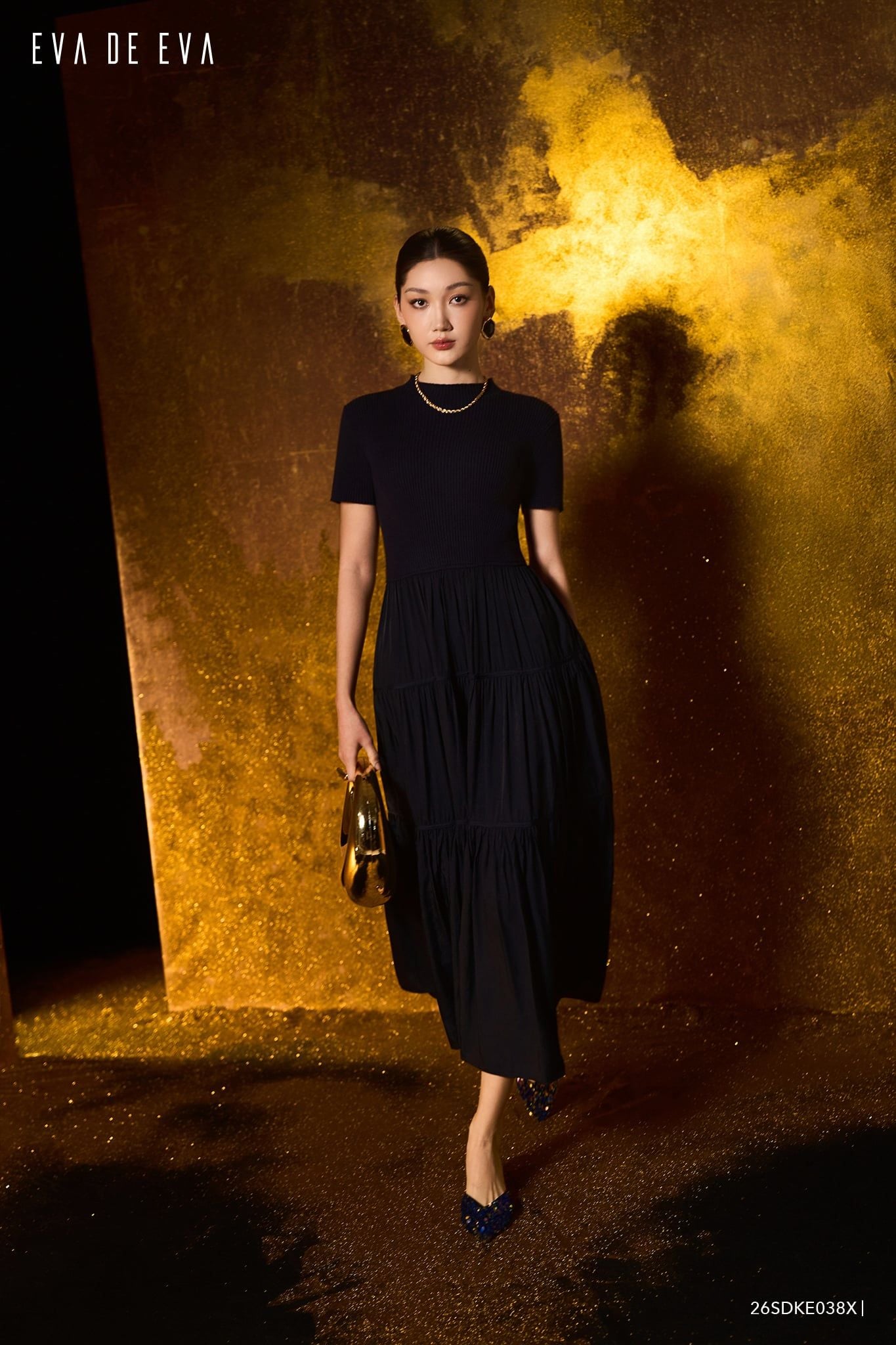  Đầm tay ngắn,  26SDKE038X 