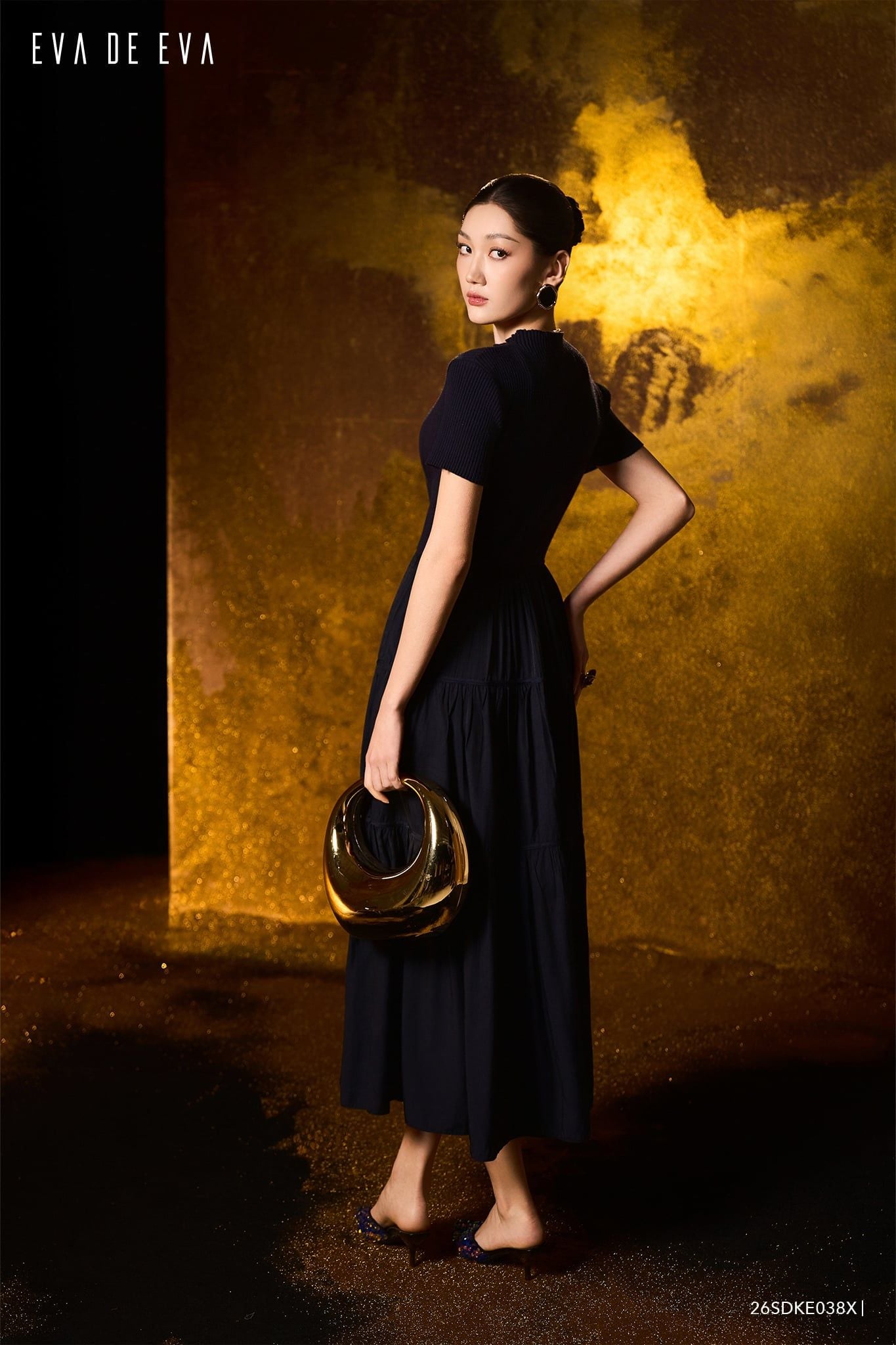  Đầm tay ngắn,  26SDKE038X 