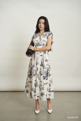  Đầm tay ngắn, Dáng thắt eo 26SDKE063F 
