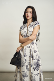  Đầm tay ngắn, Dáng thắt eo 26SDKE063F 