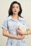  Đầm tay ngắn, Dáng thắt eo 26SDKE085F 