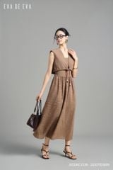  Đầm hai dây, Dáng thắt eo 26SDKE153N đi kèm 26SOTE080N 