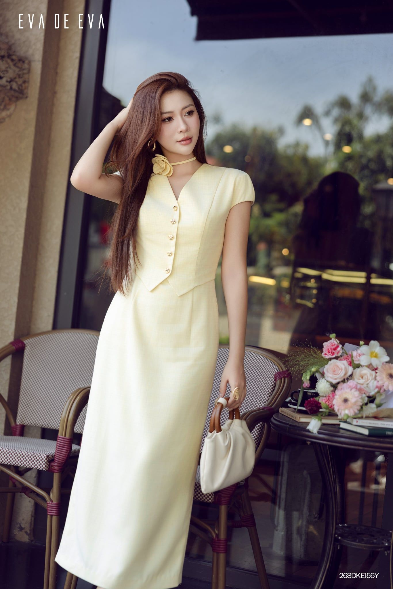  Đầm tay ngắn, Dáng ôm 26SDKE156Y 