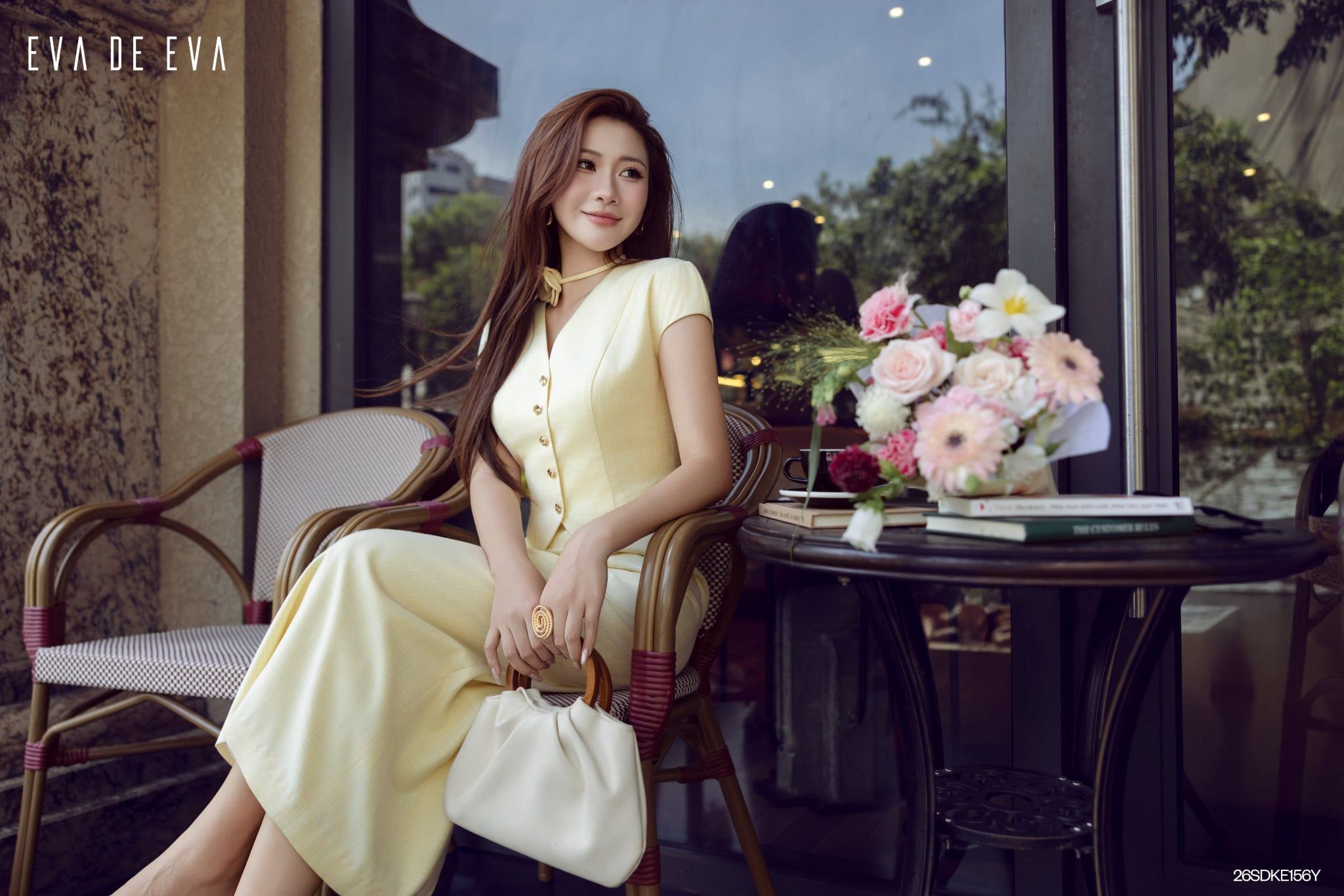  Đầm tay ngắn, Dáng ôm 26SDKE156Y 