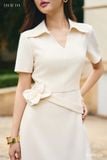  Đầm tay ngắn, Dáng thắt eo 26SDKE183B 