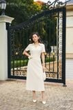  Đầm tay ngắn, Dáng thắt eo 26SDKE183B 
