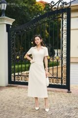  Đầm tay ngắn, Dáng thắt eo 26SDKE183B 
