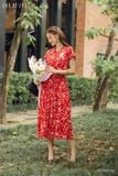  Đầm tay ngắn, Dáng thắt eo 26SDKE204F 