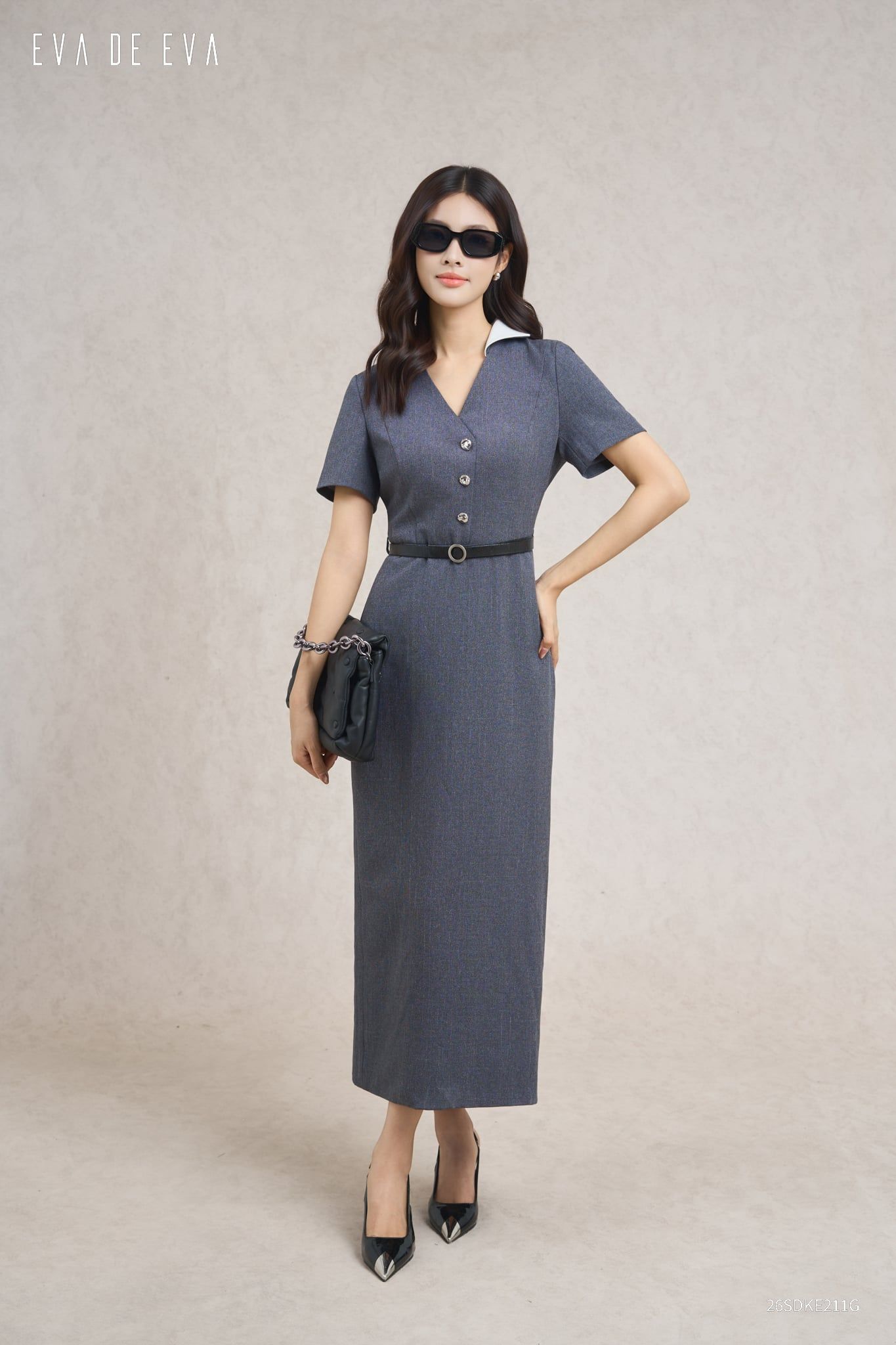  Đầm tay ngắn, Dáng ôm 26SDKE211G 