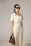  Đầm tay ngắn, Dáng thắt eo 26SDKT004B 