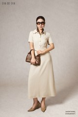  Đầm tay ngắn, Dáng thắt eo 26SDKT004B 