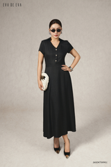  Đầm tay ngắn, Dáng thắt eo 26SDKT009G 