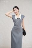  Đầm sát nách, Dáng thắt eo 26SDKT012K 