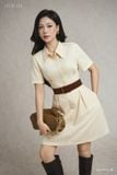  Đầm tay ngắn, Dáng thắt eo 26SDKT018B 