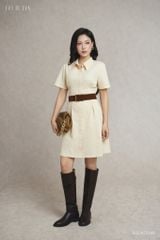  Đầm tay ngắn, Dáng thắt eo 26SDKT018B 