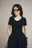  Đầm tay ngắn, Dáng thắt eo 26SDKT023D 