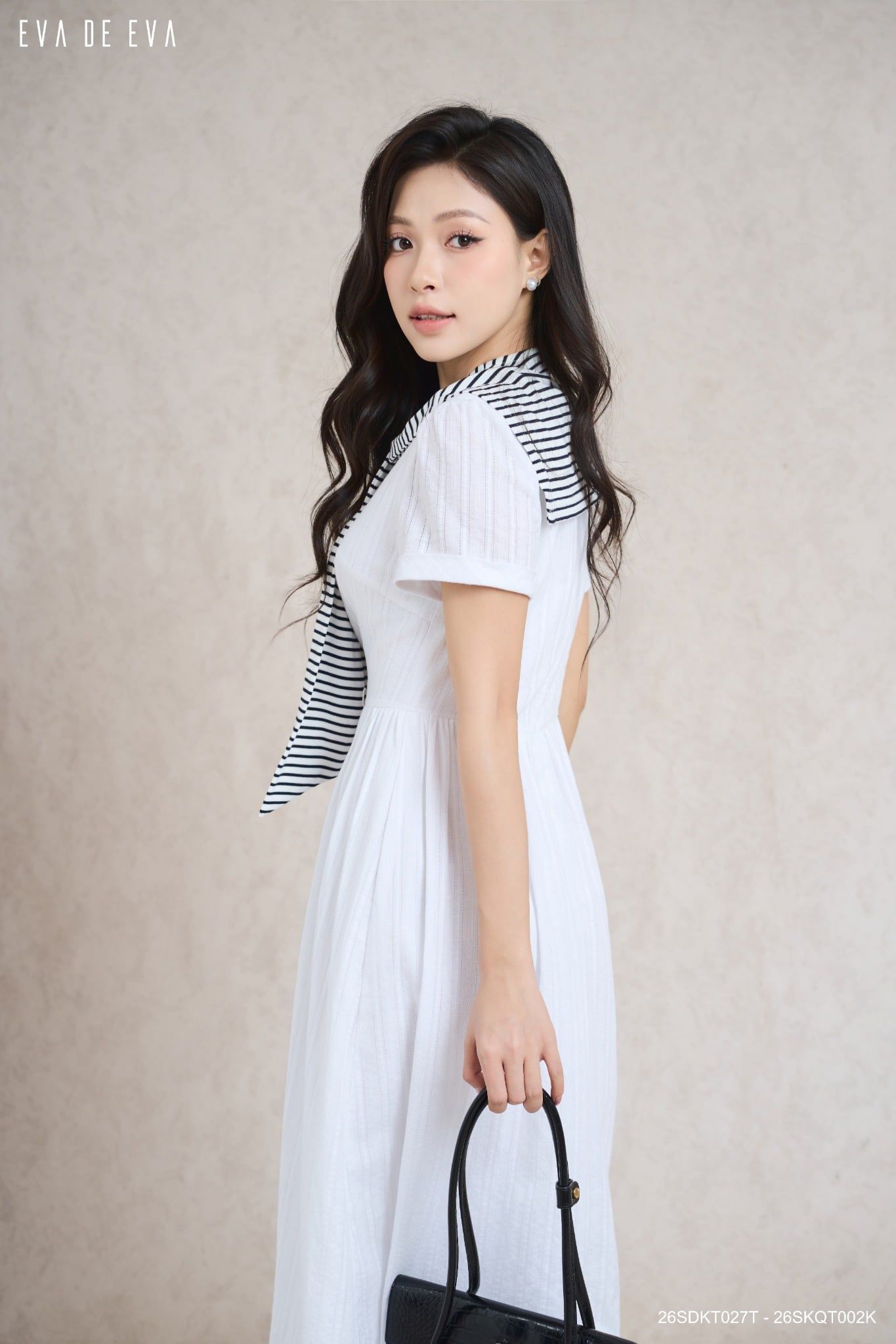  Đầm tay ngắn,  26SDKT027T đi kèm 26SKQT002K 