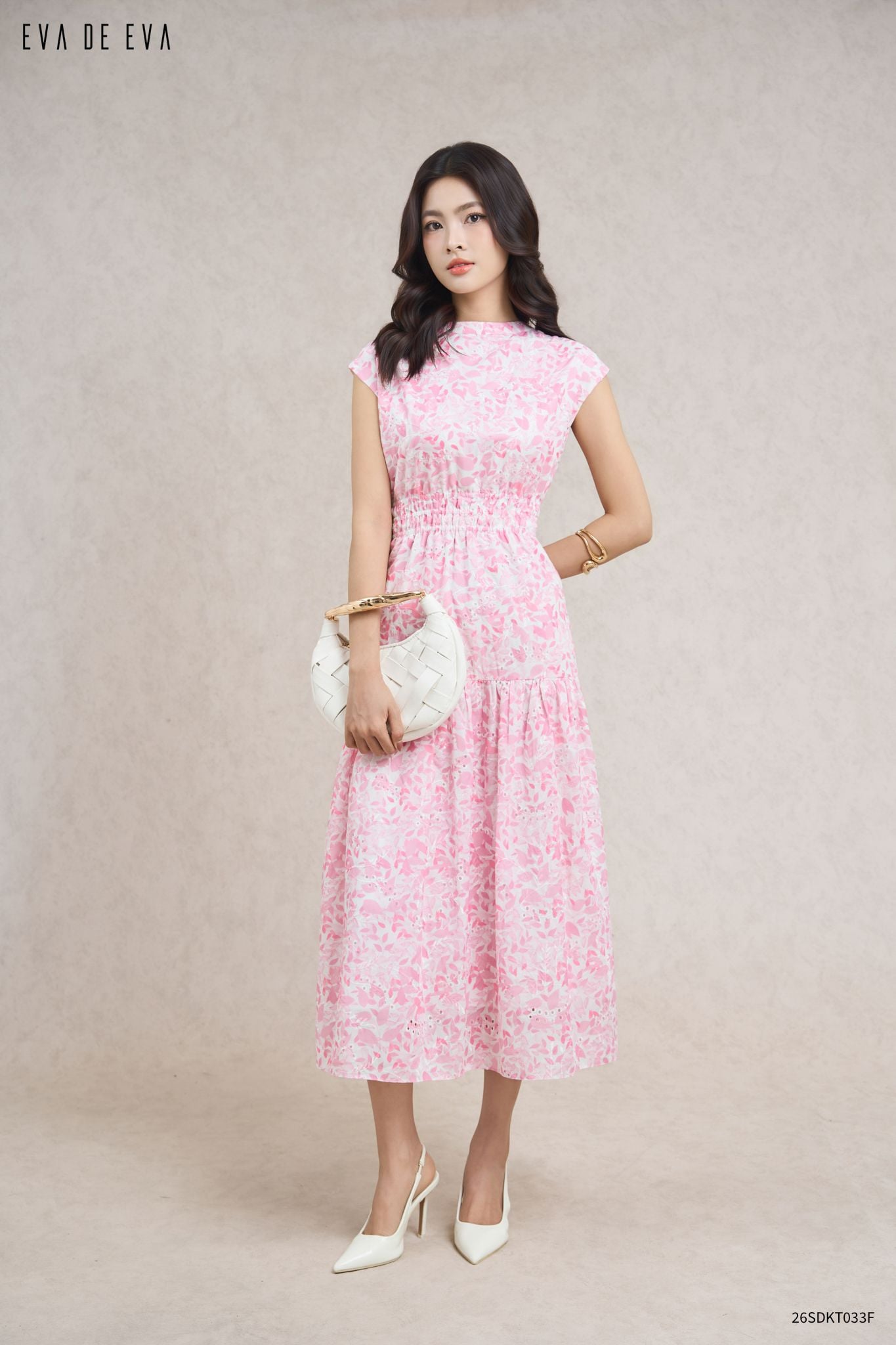  Đầm sát nách, Dáng thắt eo 26SDKT033F 
