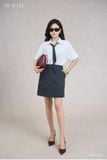  Đầm tay ngắn, Dáng thắt eo 26SDKT039O 