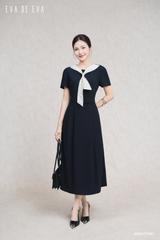  Đầm tay ngắn, Dáng thắt eo 26SDKT063D 