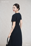  Đầm tay ngắn, Dáng thắt eo 26SDKT063D 