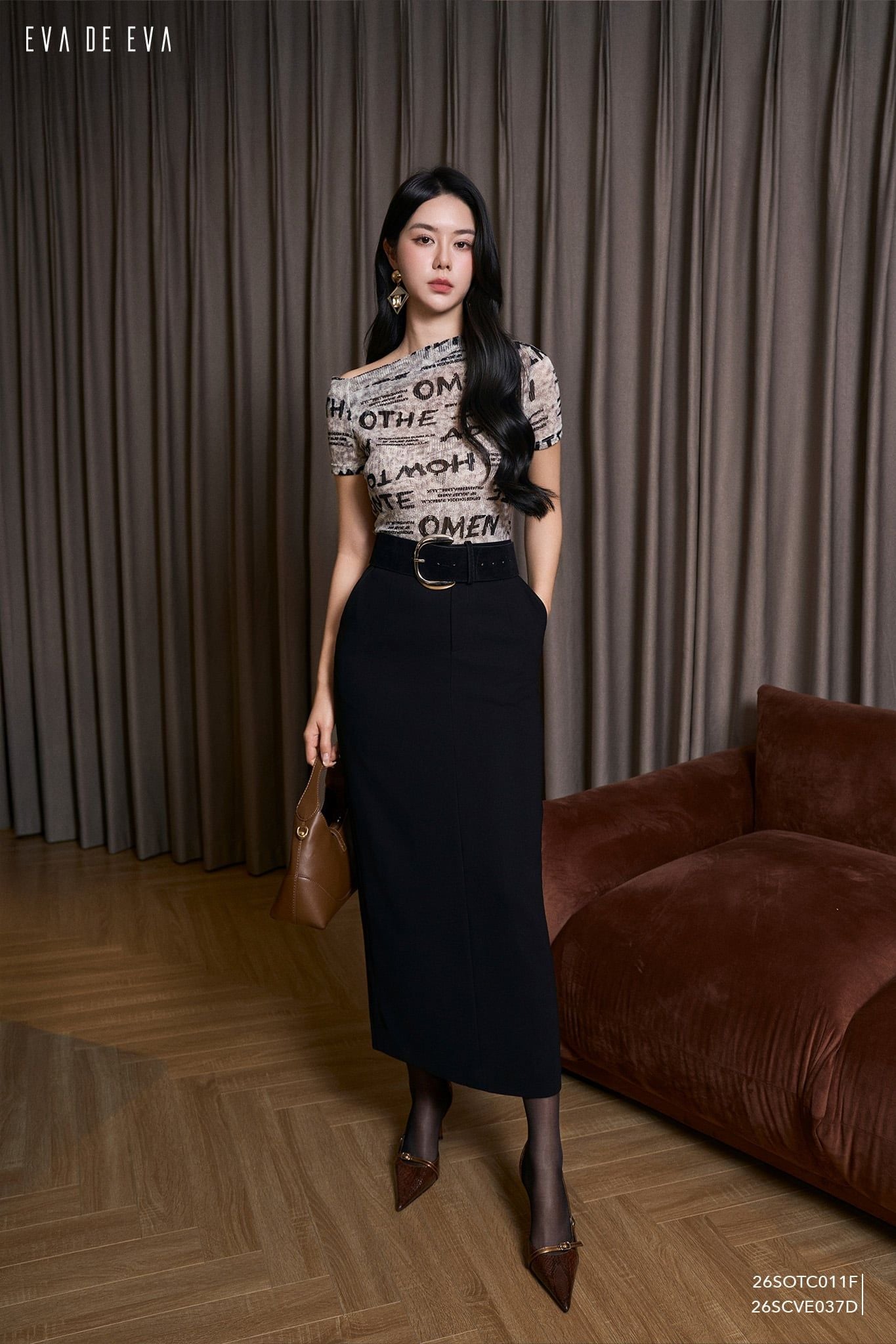  Chân váy Maxi, Dáng ôm 26SCVE037D 