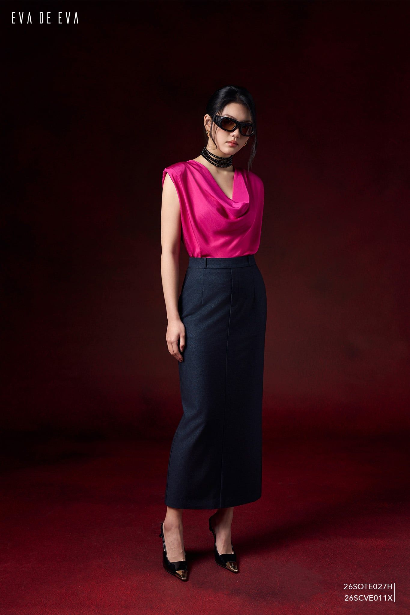  Chân váy Midi, Dáng ôm 26SCVE011X 