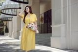 Đầm hai dây, Dáng thắt eo 26SDKE185Y đi kèm 26SOTE091Y 