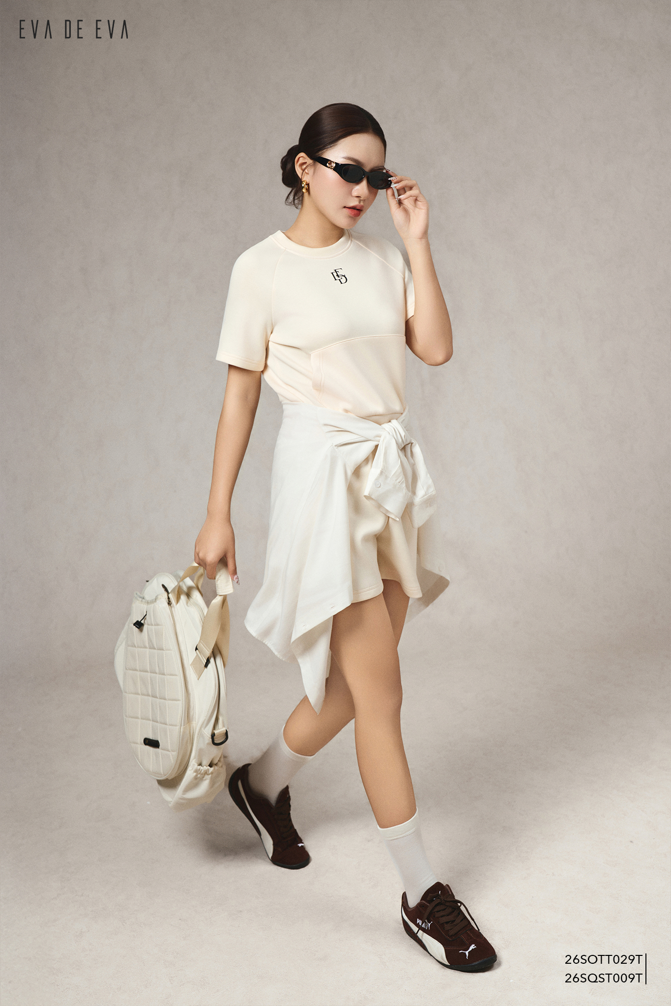  Áo kiểu,  26SOTT029B đi kèm 26SQST009B 