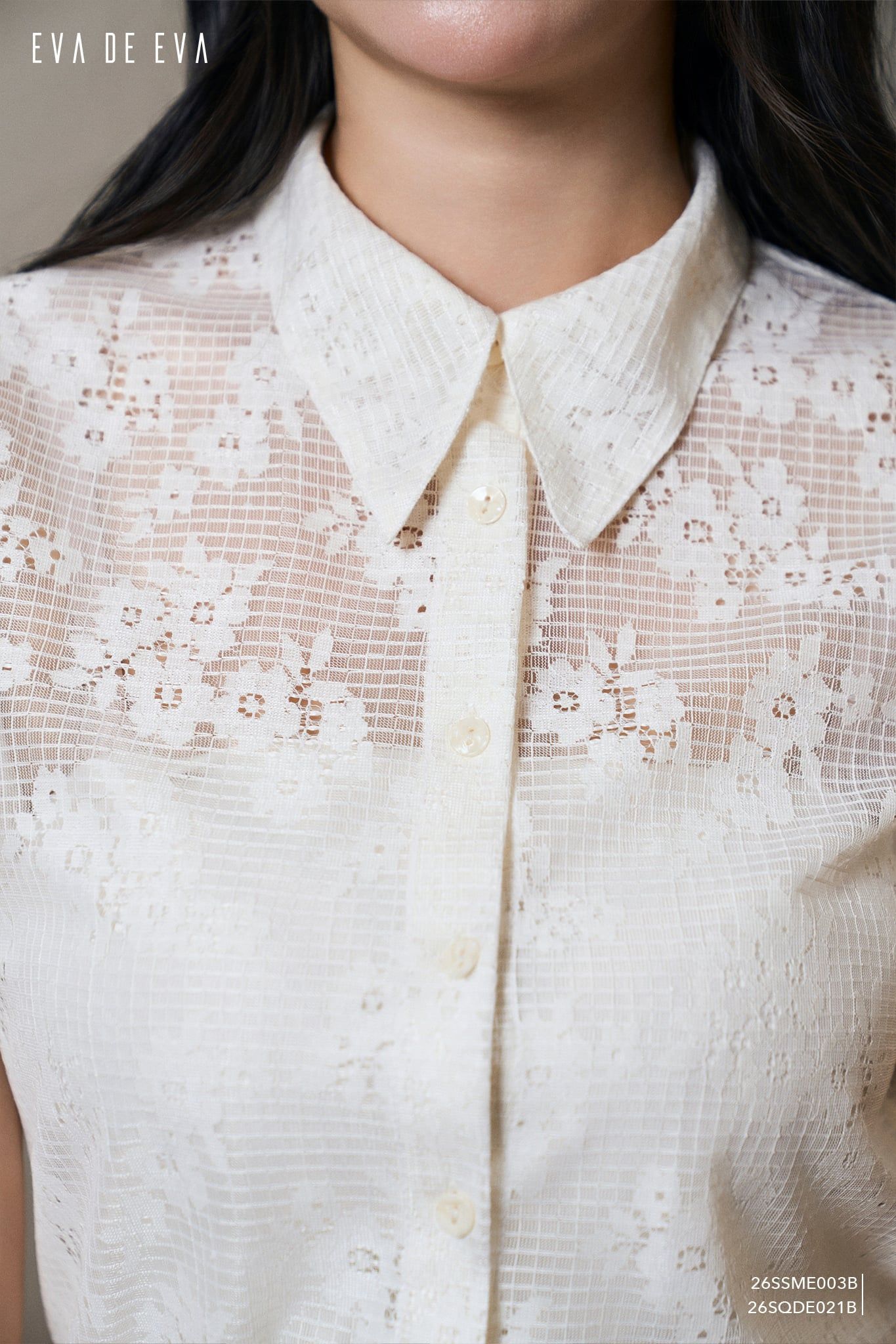  Sơ mi tay ngắn, Dáng sơ vin 26SSME003B đi kèm 26SAWE001B 