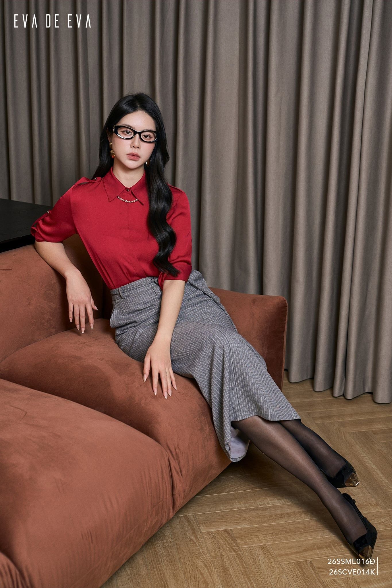  Sơ mi tay dài, Dáng sơ vin 26SSME016Đ 