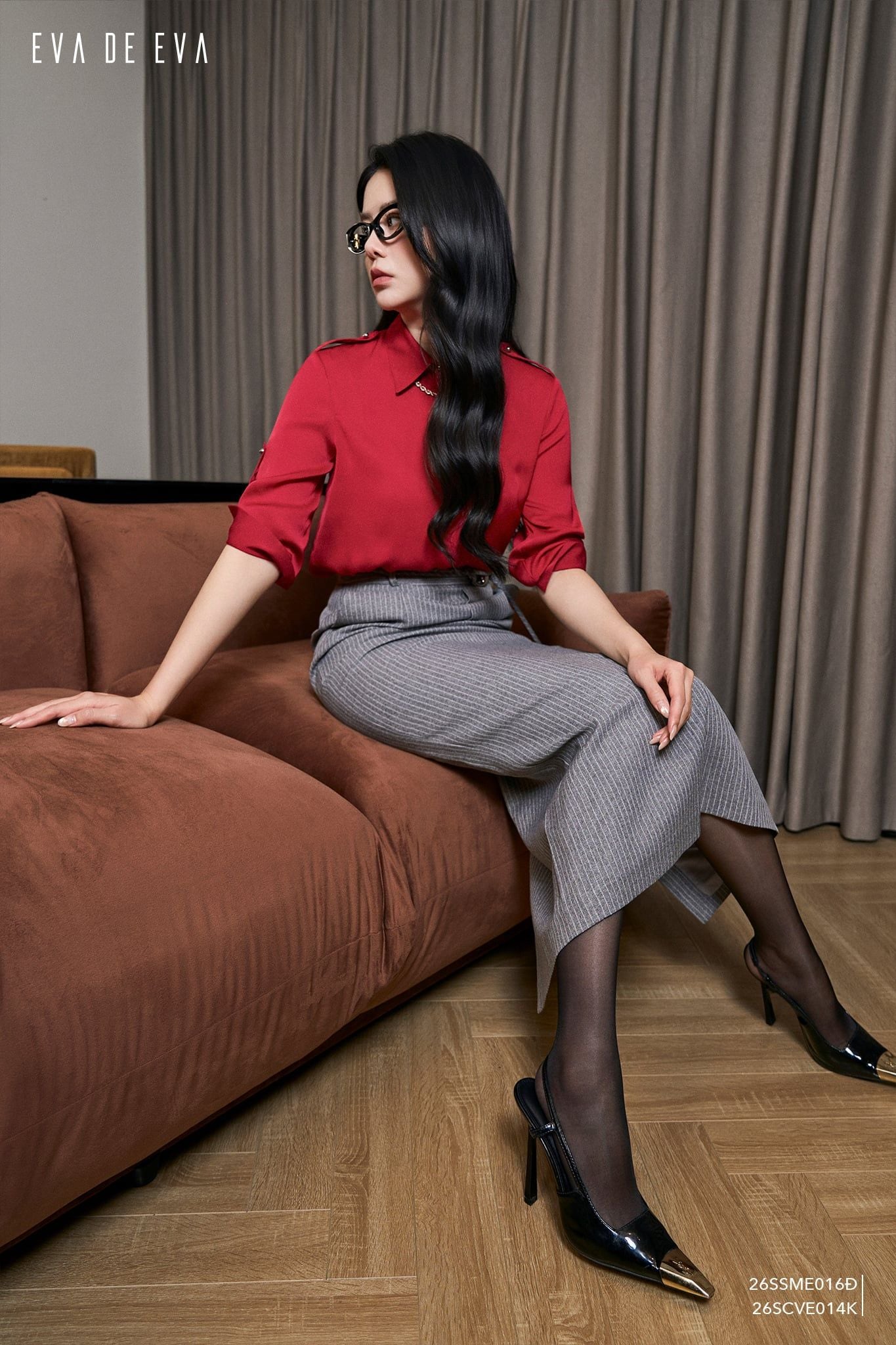  Sơ mi tay dài, Dáng sơ vin 26SSME016Đ 