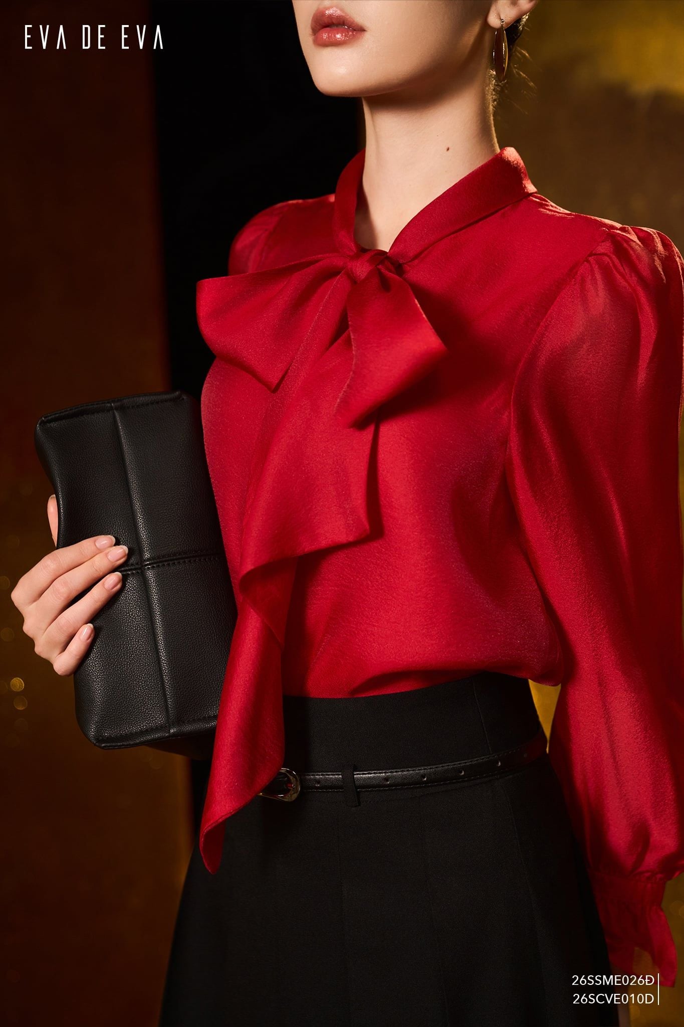  Chân váy Midi, Xếp ly 26SCVE010D 