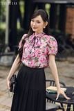  Sơ mi tay ngắn, Cổ nơ 26SSME079F 