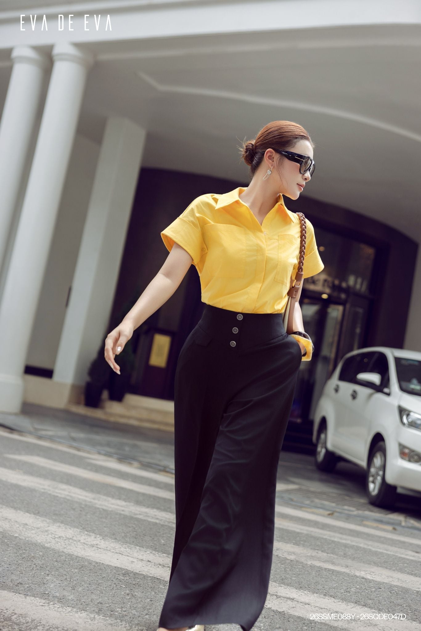  Sơ mi tay ngắn, Dáng sơ vin 26SSME088Y 