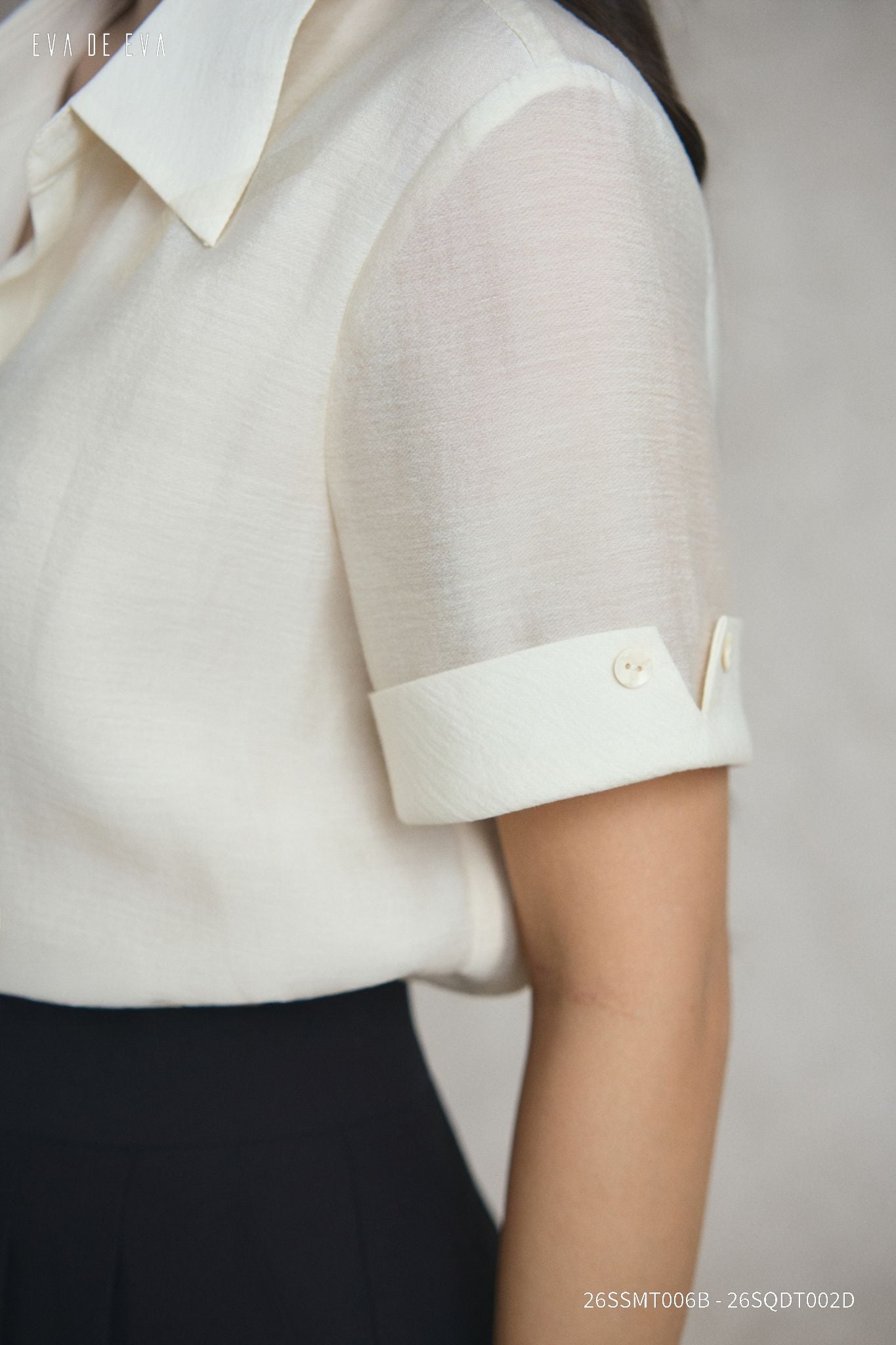  Sơ mi tay ngắn, Dáng sơ vin 26SSMT006B 