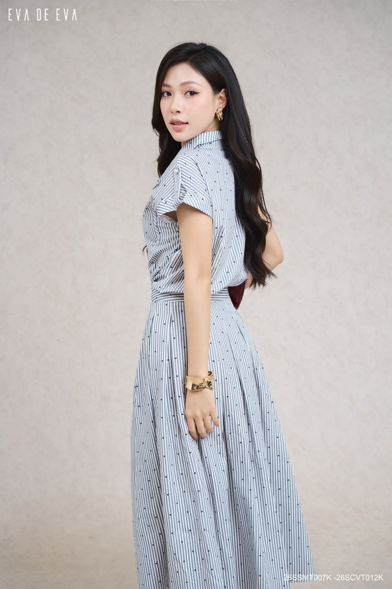  Chân váy Midi, Xếp ly 26SCVT012K 