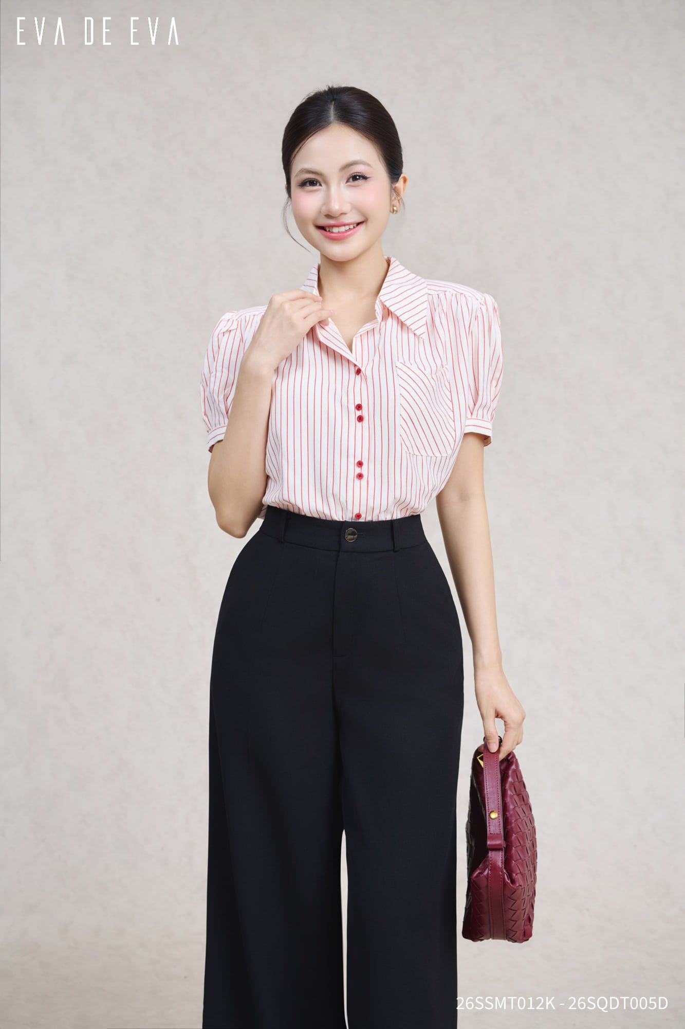  Sơ mi tay ngắn, Dáng sơ vin 26SSMT012K 