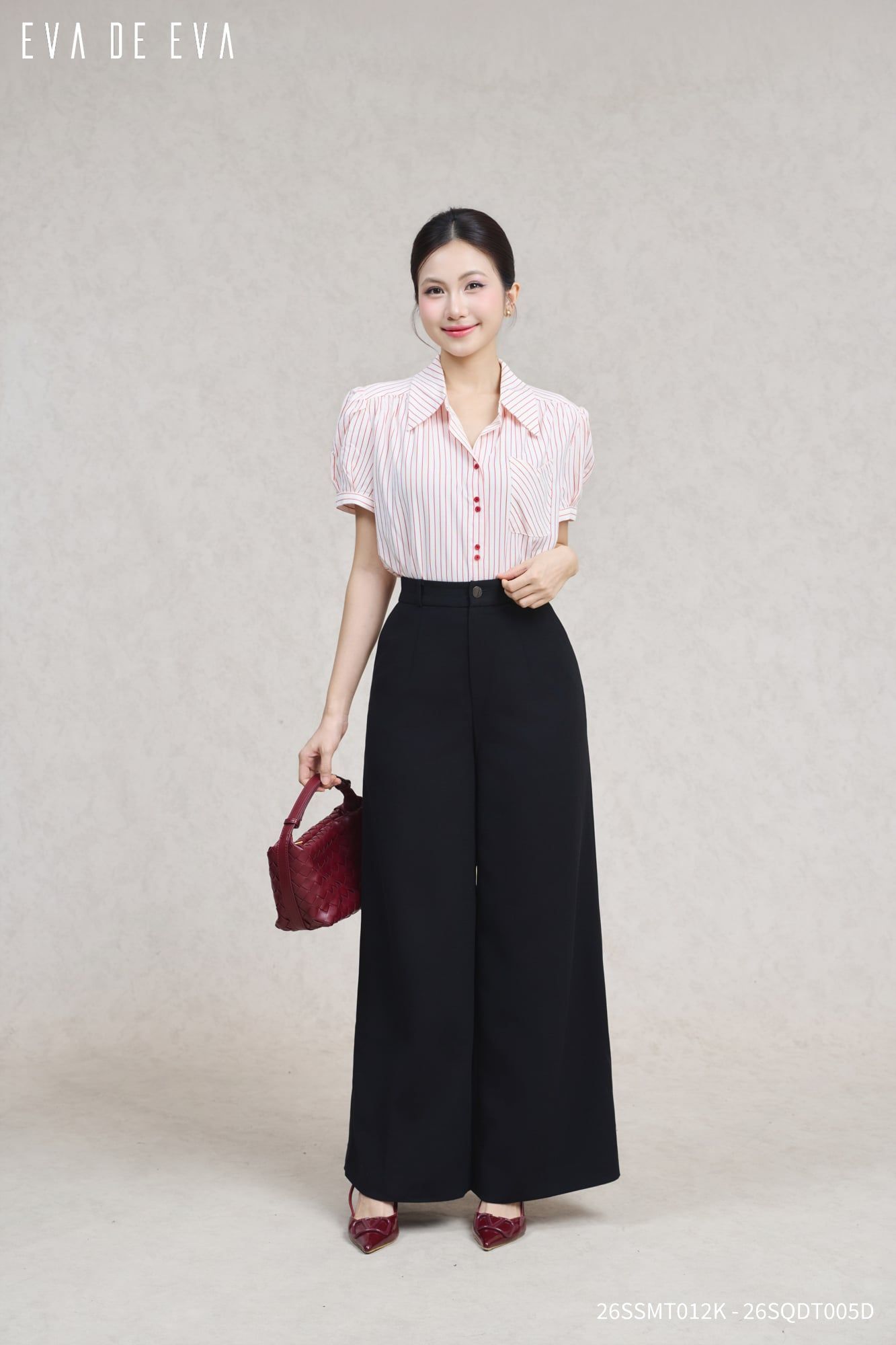  Sơ mi tay ngắn, Dáng sơ vin 26SSMT012K 