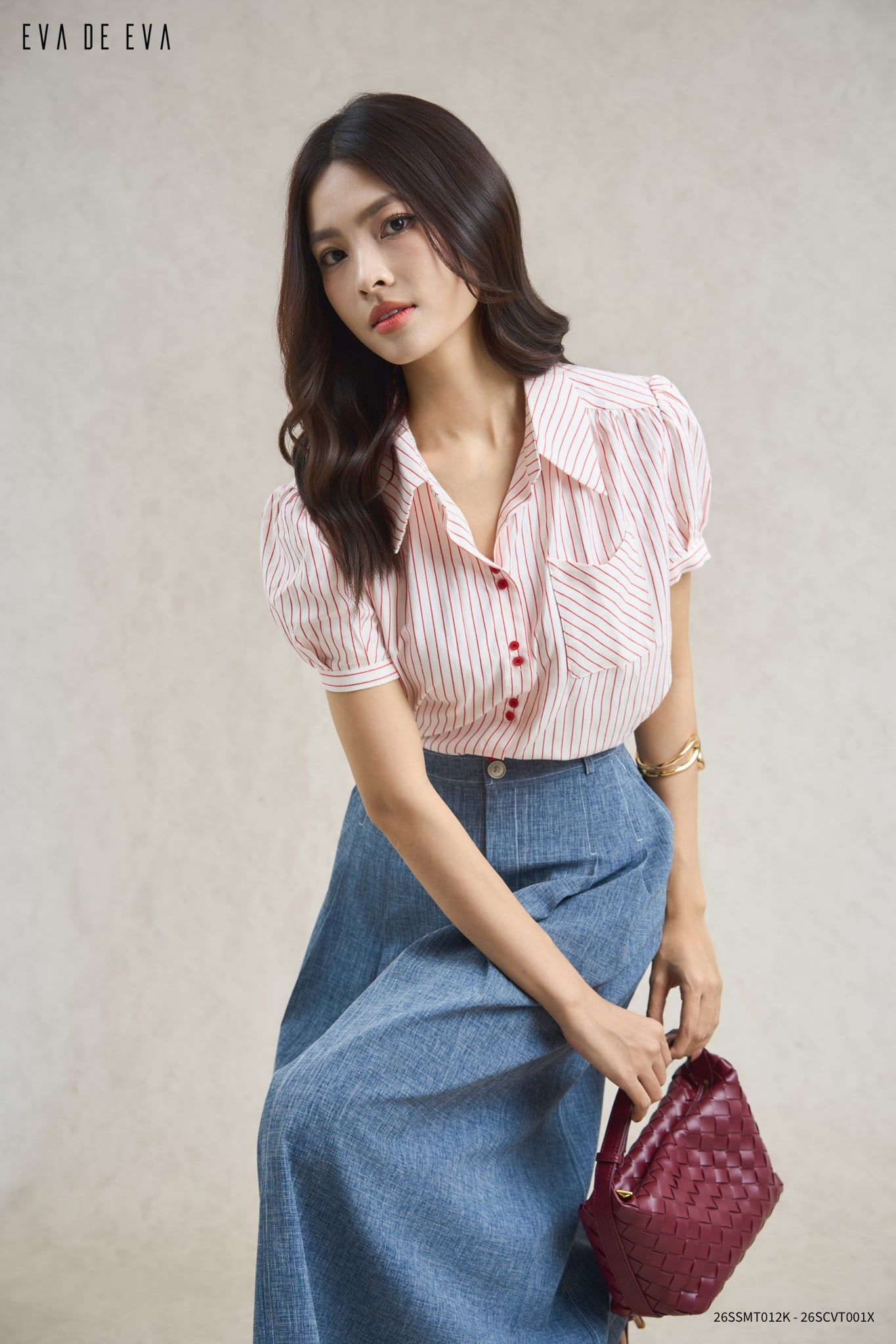  Sơ mi tay ngắn, Dáng sơ vin 26SSMT012K 