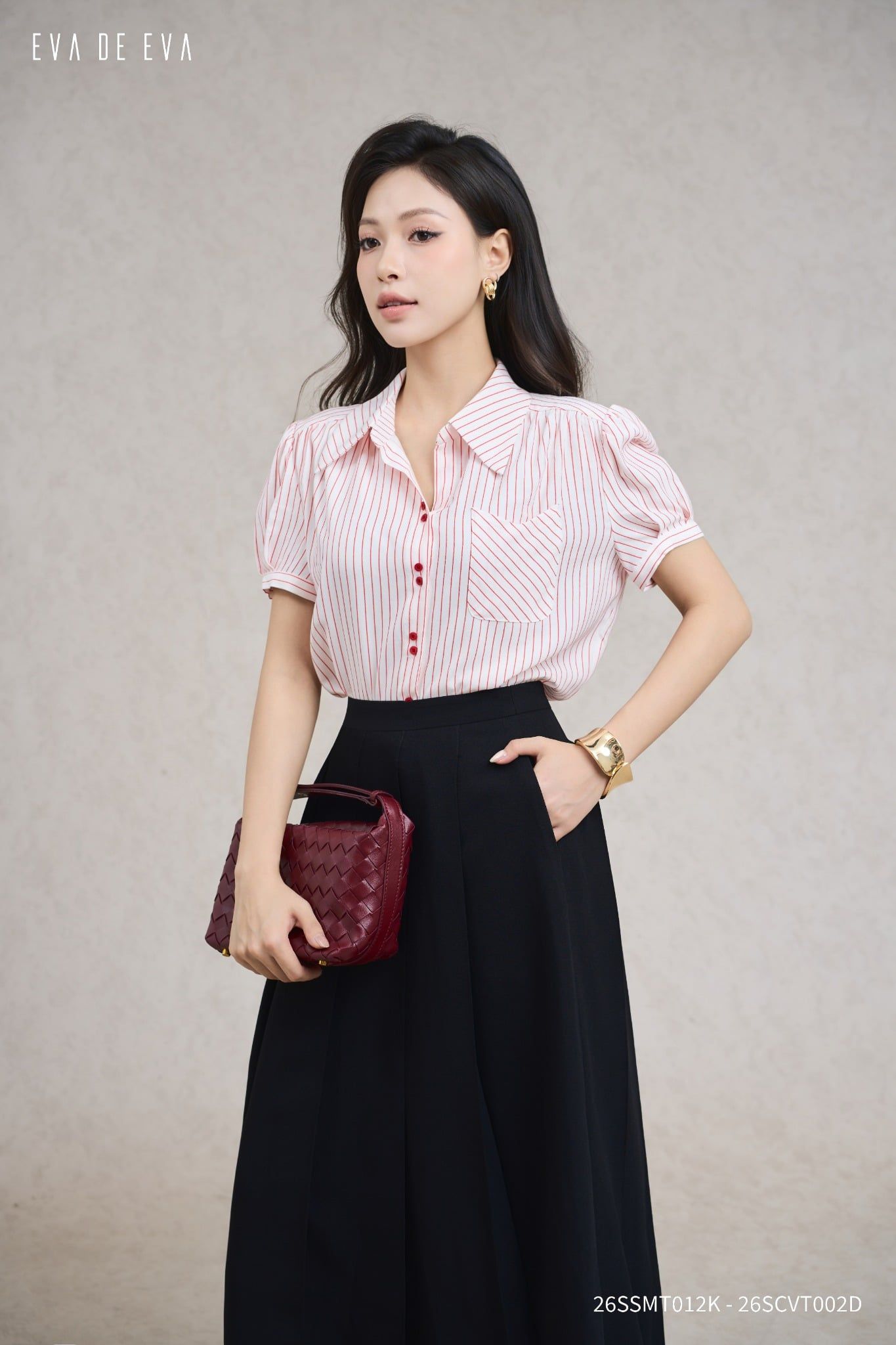  Sơ mi tay ngắn, Dáng sơ vin 26SSMT012K 