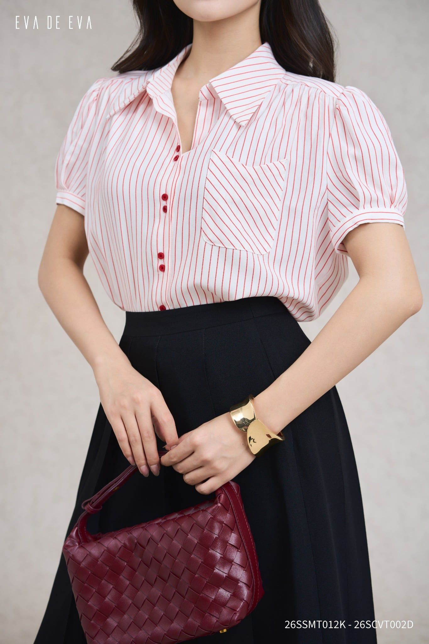  Sơ mi tay ngắn, Dáng sơ vin 26SSMT012K 