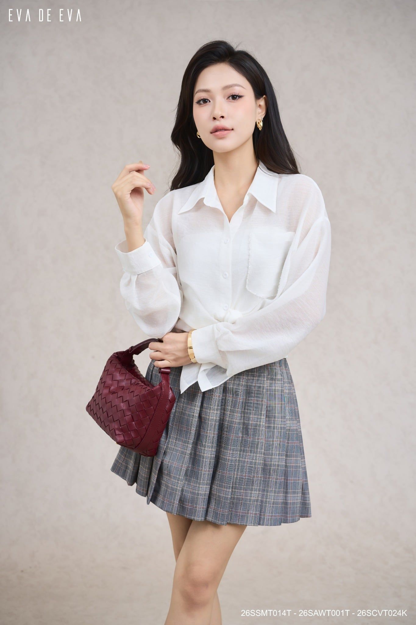  Sơ mi tay dài,  26SSMT014T đi kèm 26SAWT001T 