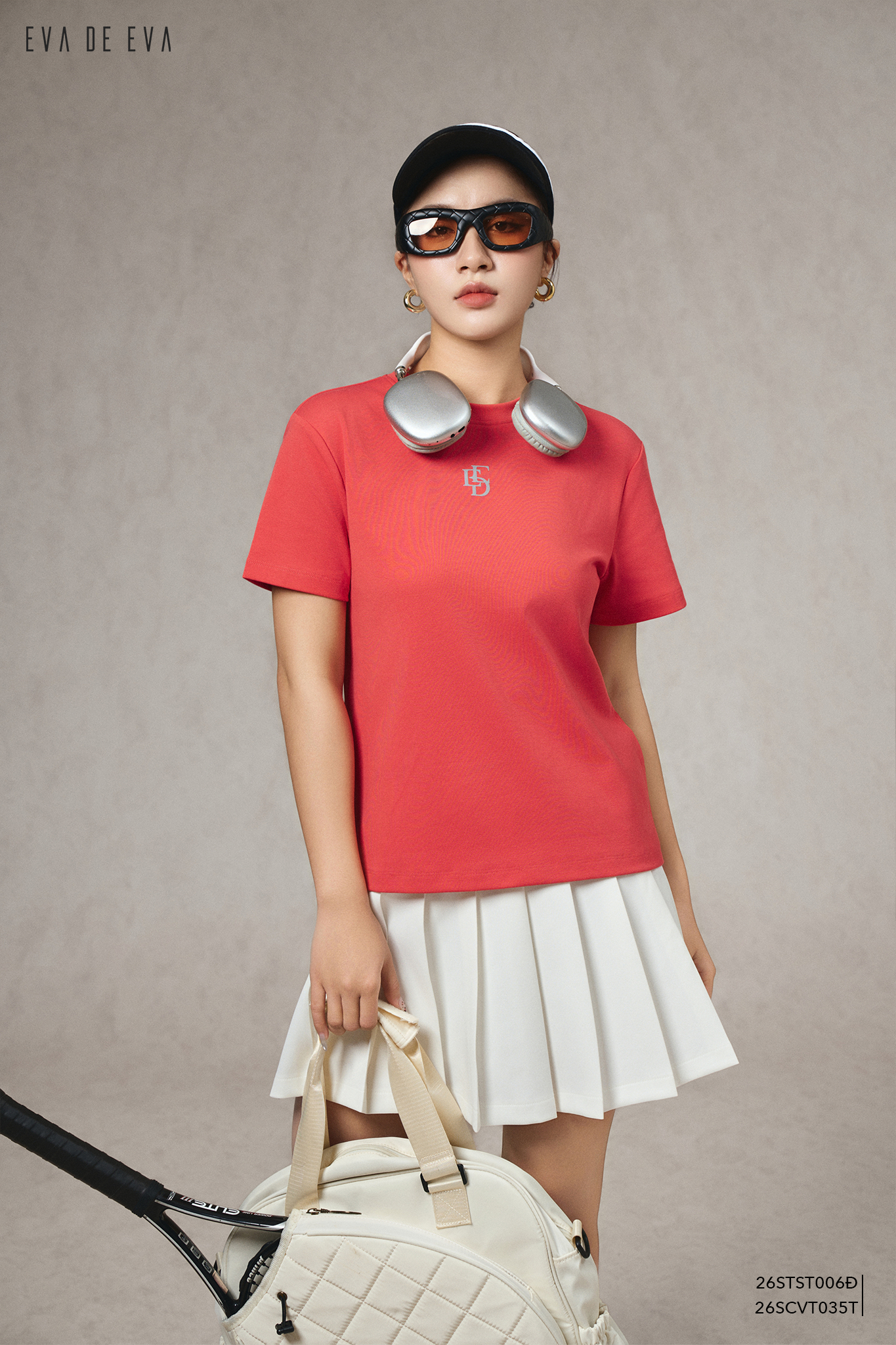  Chân váy Mini, Xếp ly 26SCVT035T 