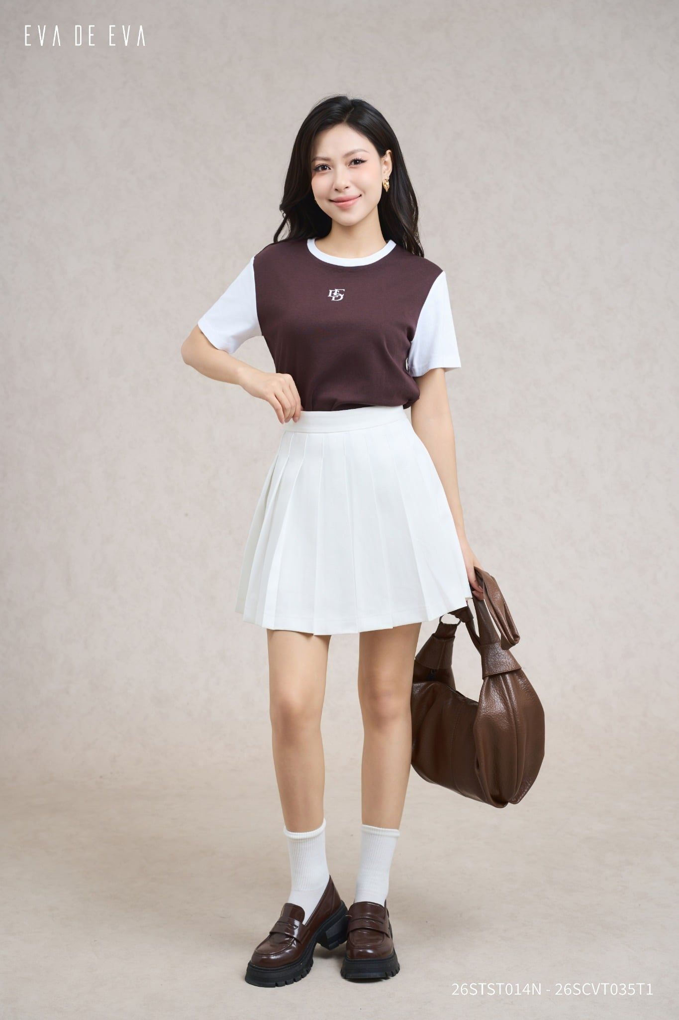  Chân váy Mini, Xếp ly 26SCVT035T1 