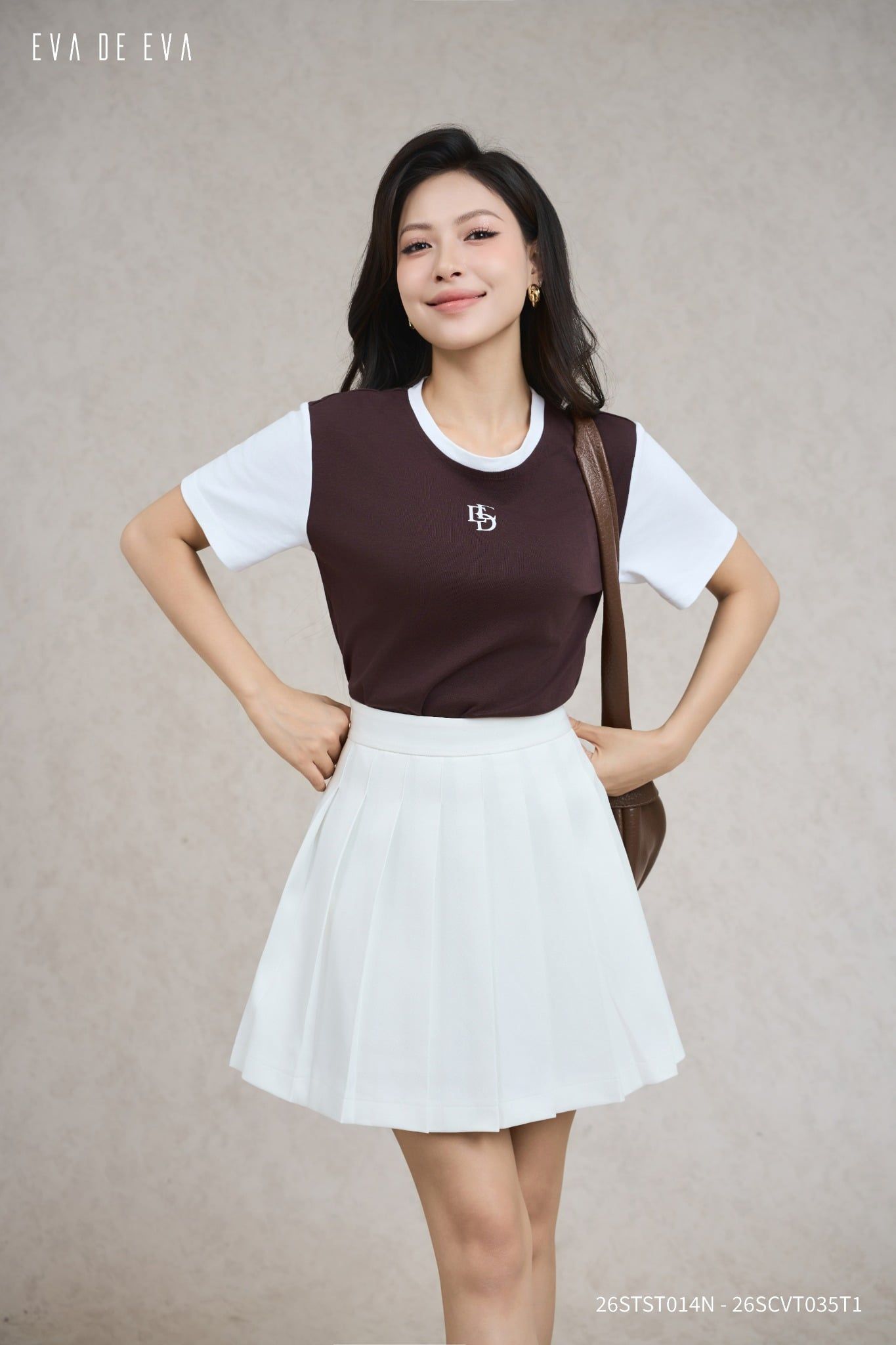  Chân váy Mini, Xếp ly 26SCVT035T1 