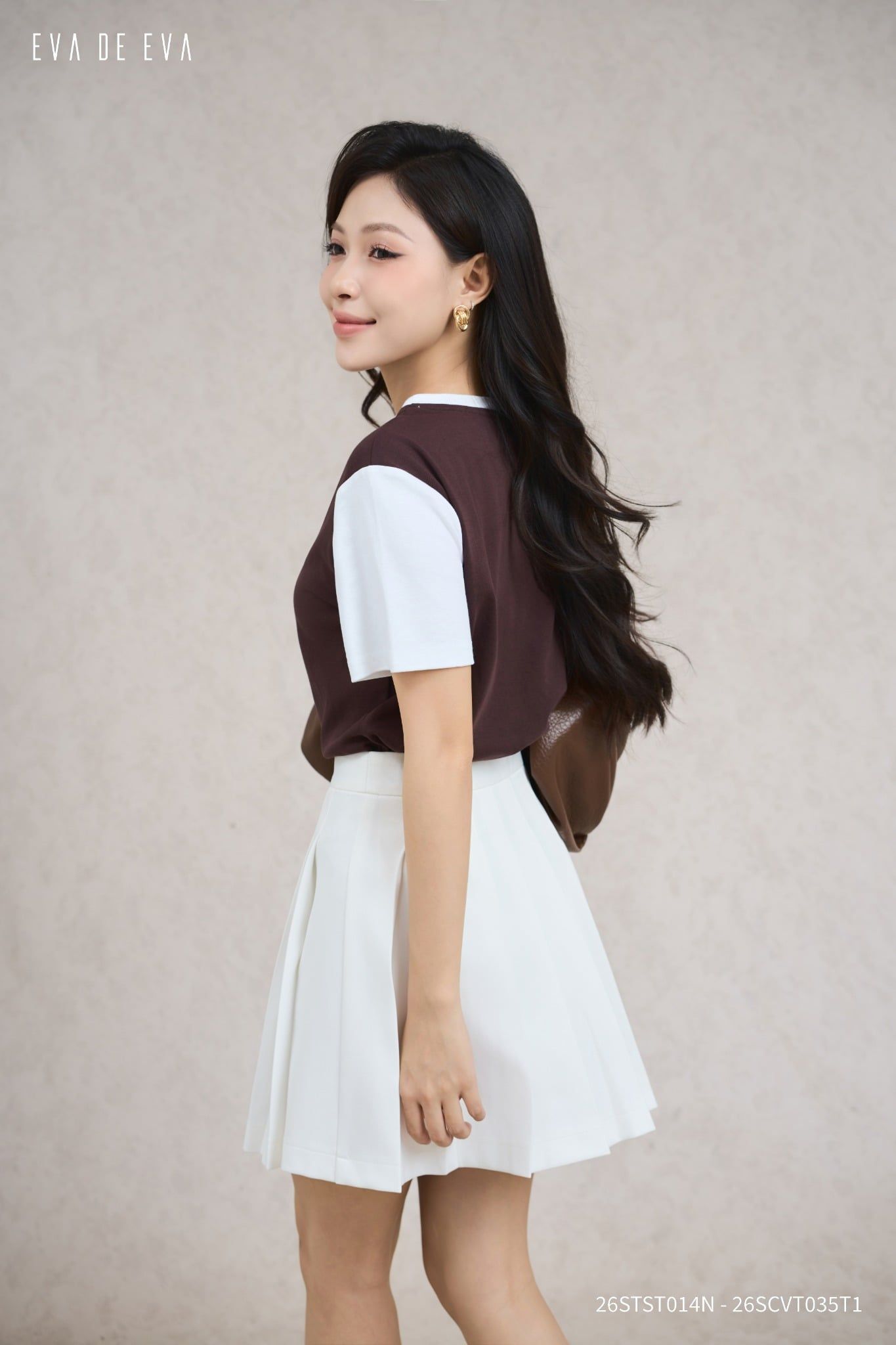 Chân váy Mini, Xếp ly 26SCVT035T1 